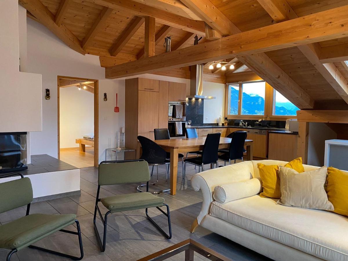 Appartement Attic In The Alps à Luzein Extérieur photo